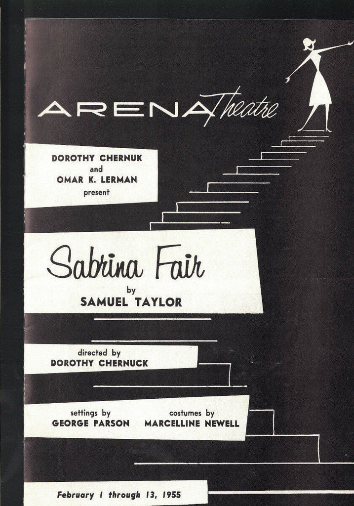 Sabrina Fair Program Arena Theatre Rochester NY 1950s Harry Basch Sarah Scott