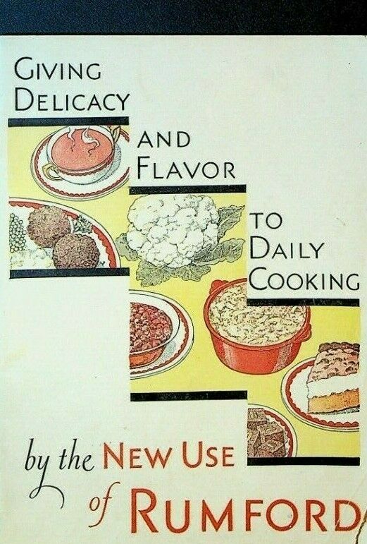 Rumford Baking Powder 1931 Recipe Booklet Art Deco Daily Cooking