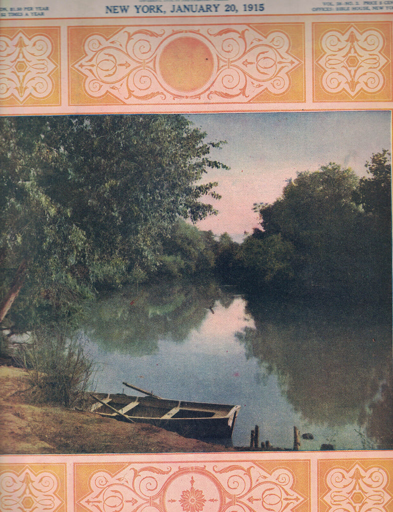 Christian Herald January 20 1915 River Jordan Central America the War in Europe