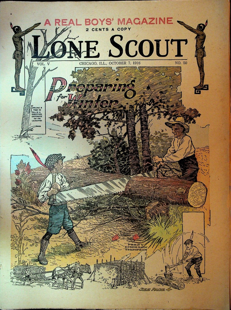 Lone Scout Magazine October 7 1916 Scouting Perry Emerson Thompson