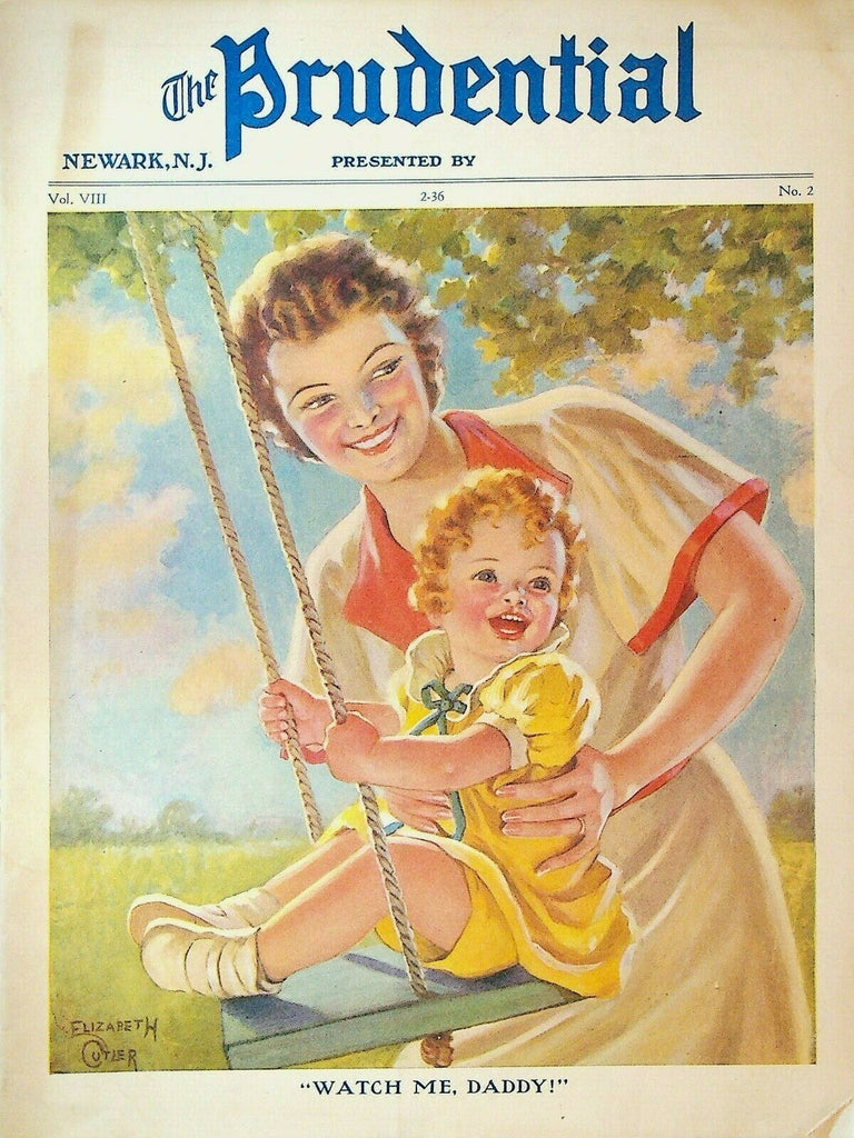 Prudential Magazine 1936 Elizabeth Cutler Girl on Swing China Africa India