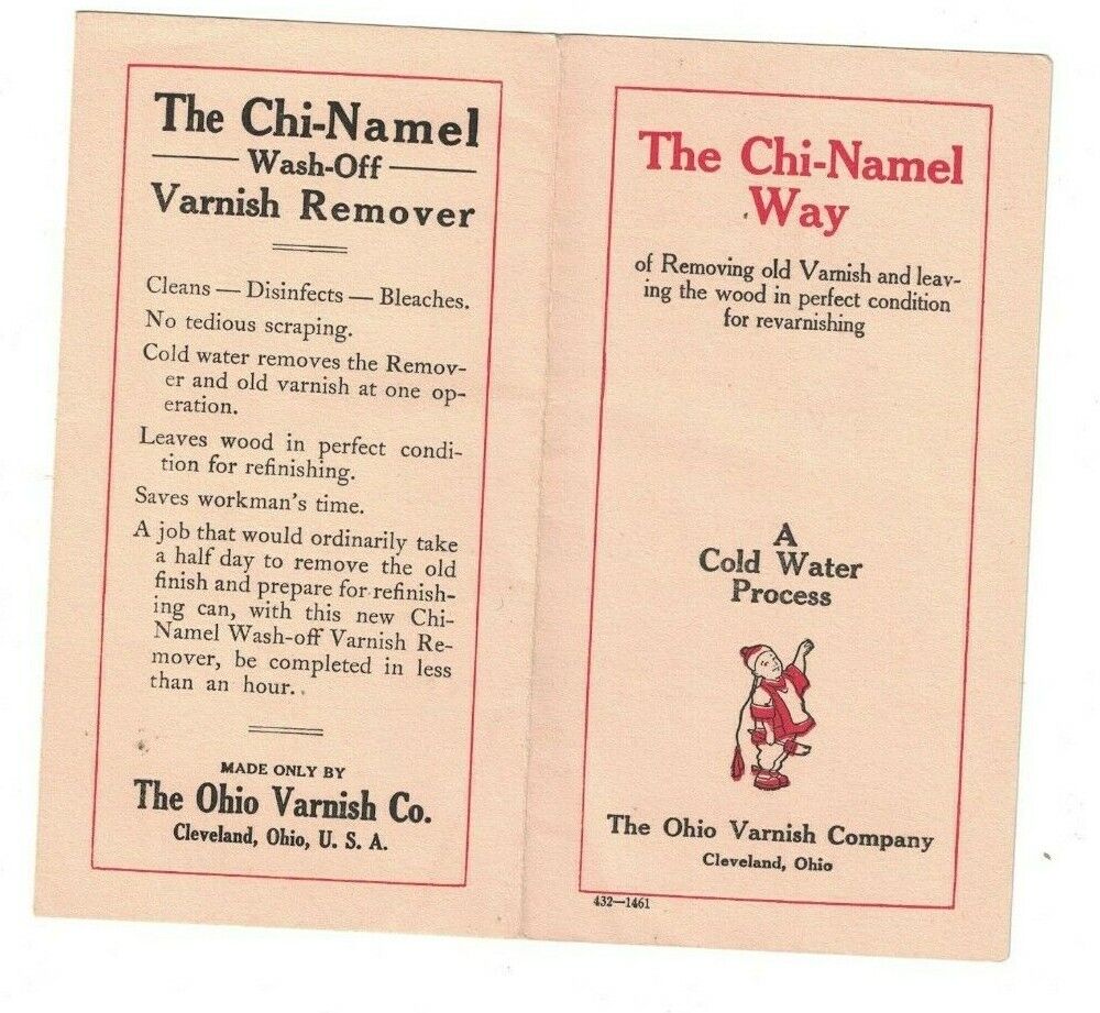 Chi-Namel Way Brochure 1932 Ohio Varnish Co Cleveland Ohio Cold Water Process