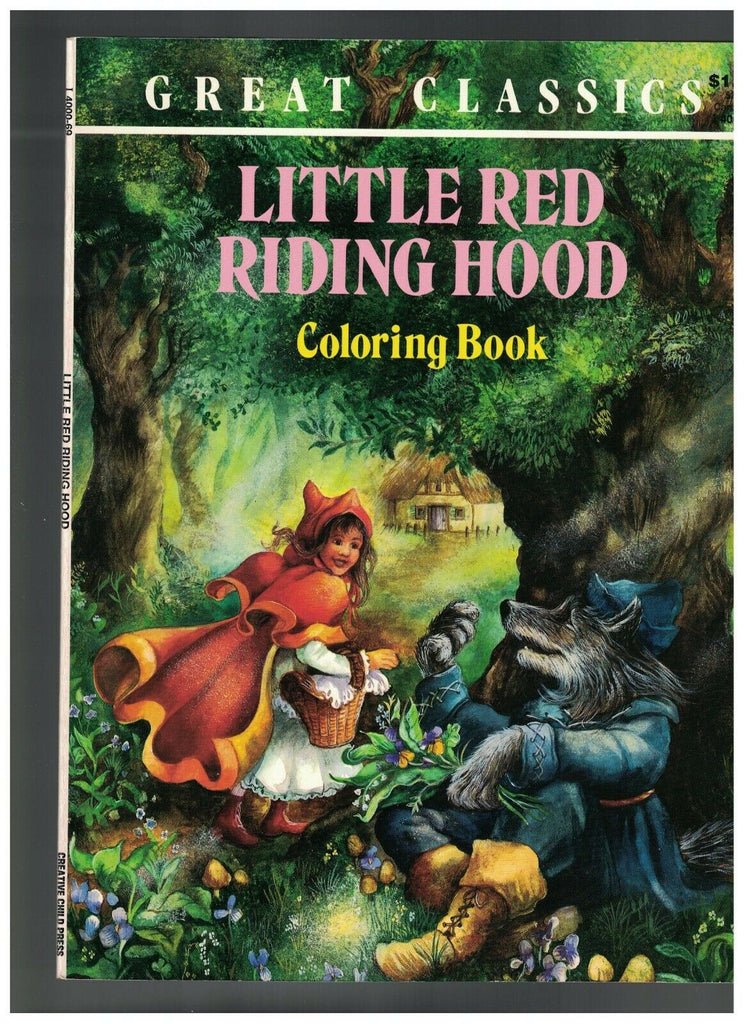 Little Red Riding Hood Great Classics Coloring Book Playmore 1993