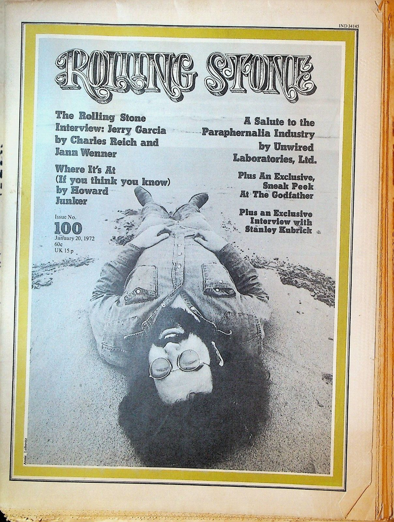 Rolling Stone Magazine 100 January 20 1972 Jerry Garcia Stanley Kubrick