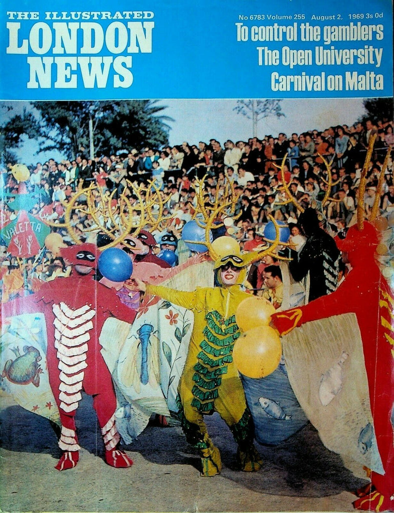 Illustrated London News August 2 1969 Malta Carnival Ted Kennedy Apollo 11