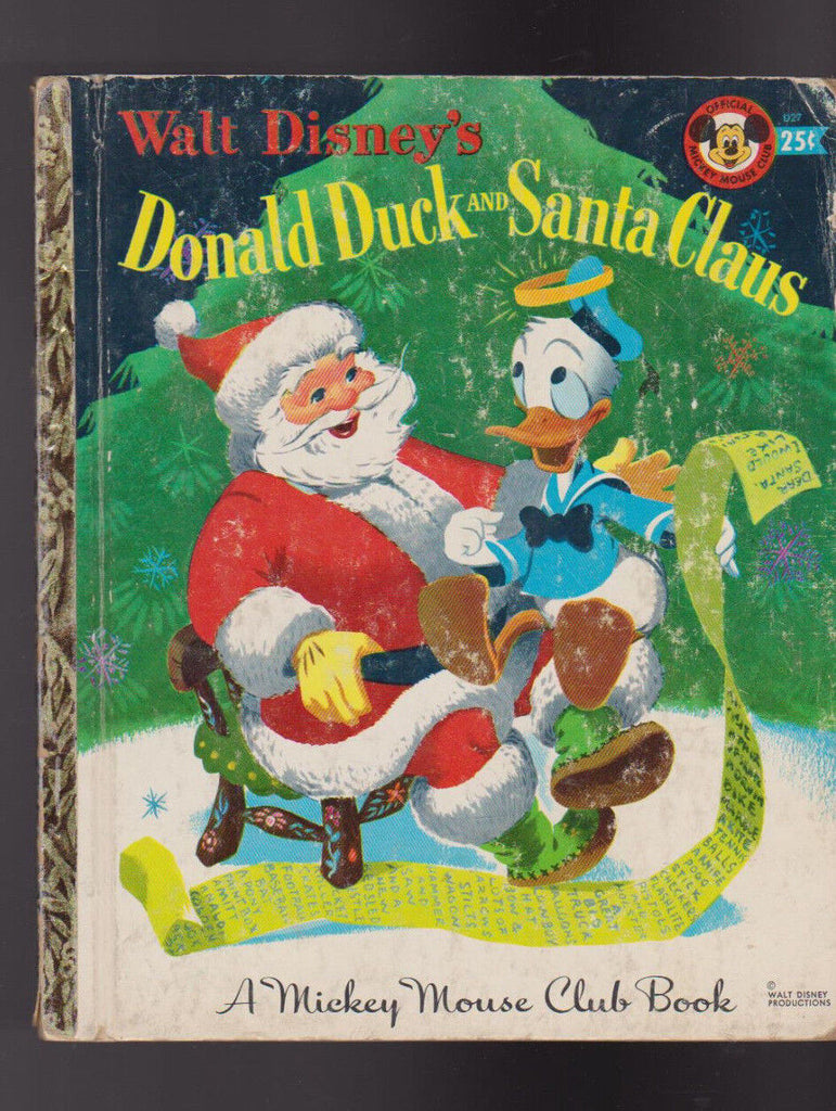Donald Duck & Santa Claus Little Golden Book 5th Print Walt Disney