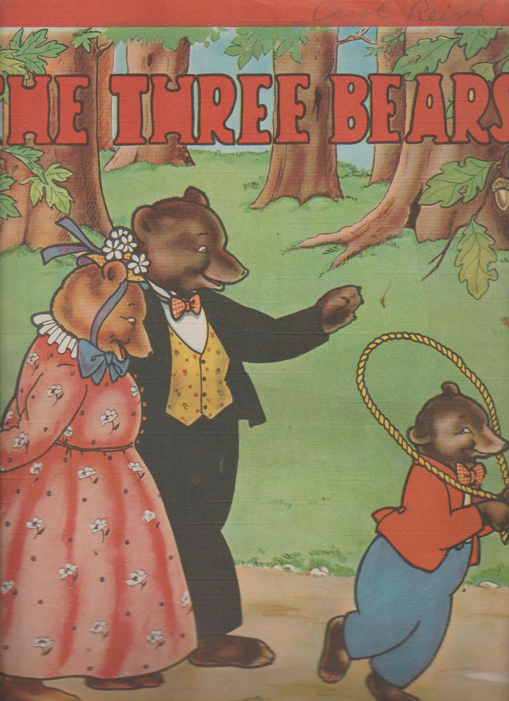 The Three Bears Cloth-Like #2362 Saalfield 1941