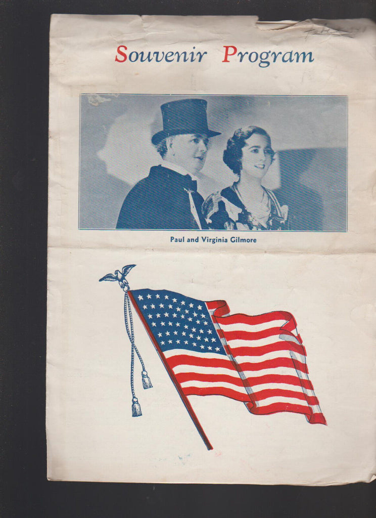 Paul & Virginia Gilmore Souvenir Program 1941 United States Flag Cover