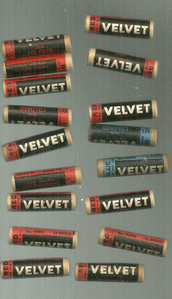 17 tubes VELVET thin leads (American Pencil Co)