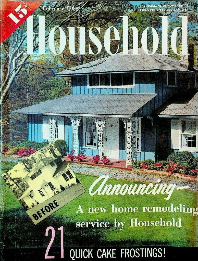 Household Magazine February 1958 Stan & Jan Berenstain Mums Clematis Caladiums
