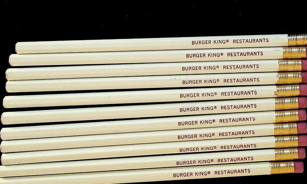 Burger King Restaurants Unused Pencil Lot of 11 Advertising