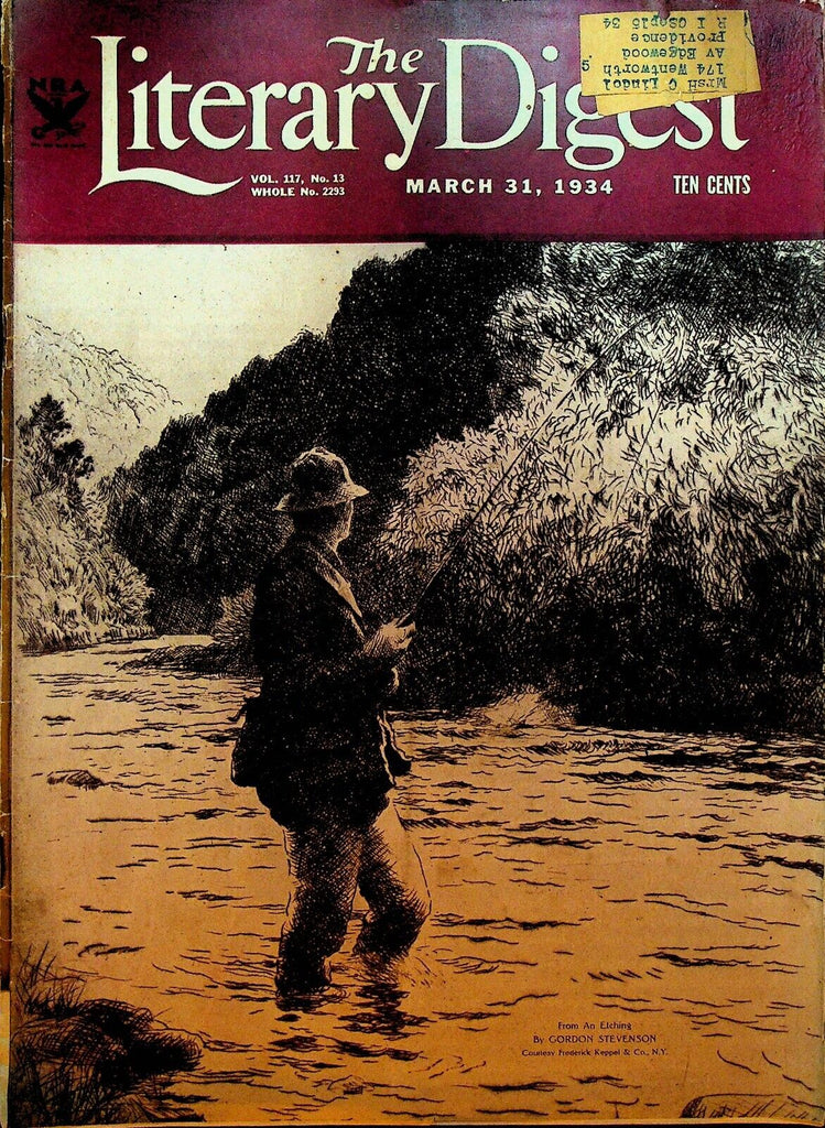 Literary Digest March 31 1934 Benito Mussolini New Deal Rugby Lucrezia Bori