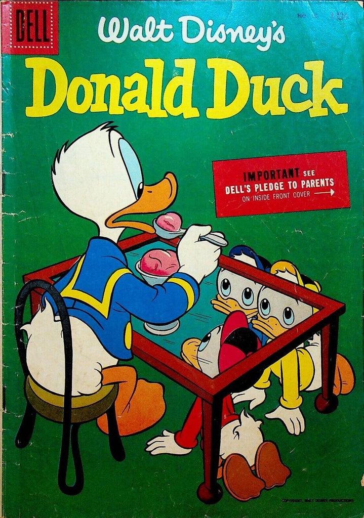 Donald Duck 43 Dell Comics 1955 Ice Cream Glass Table
