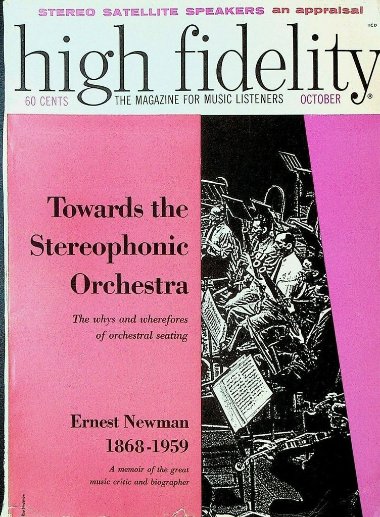 High Fidelity Magazine October 1959 Ernest Newman Eleonora Duse Arrigo Boito