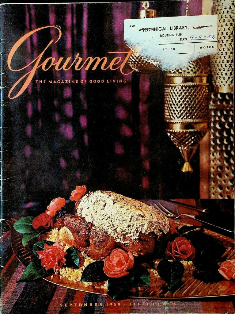 Gourmet Magazine September 1958 Rosh Hashana Jewish New Year's Feast