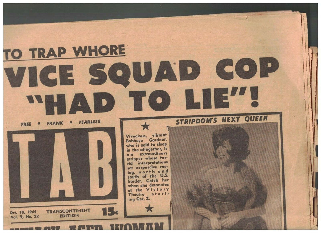 Tab October 10 1964 Bobbeye Gardner Cliff Robertson Mary Ann Mobley Bob Hope