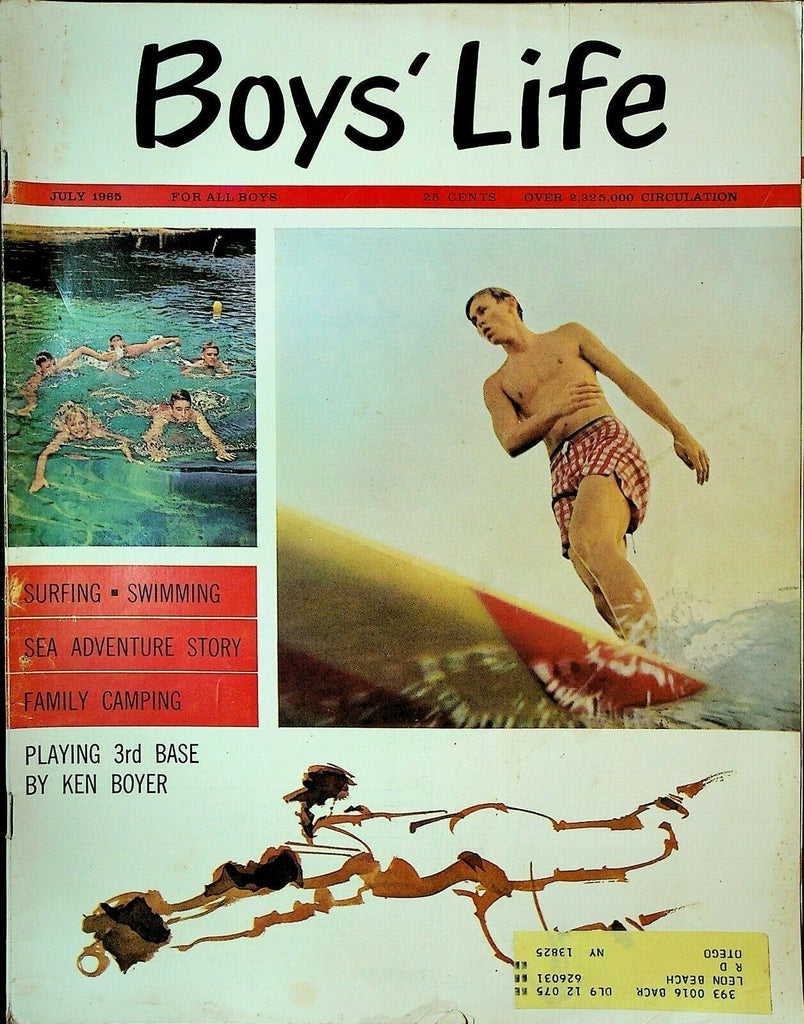 Boys Life Magazine July 1965 Surfing Ken Boyer Boy Scouts of America Swimming