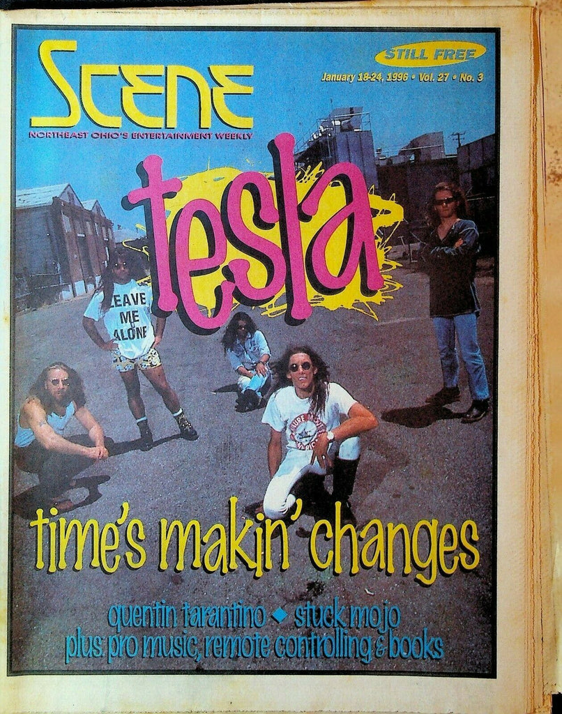 Cleveland Scene Magazine January 18 1996 Tesla Quentin Tarantino Stuck Mojo