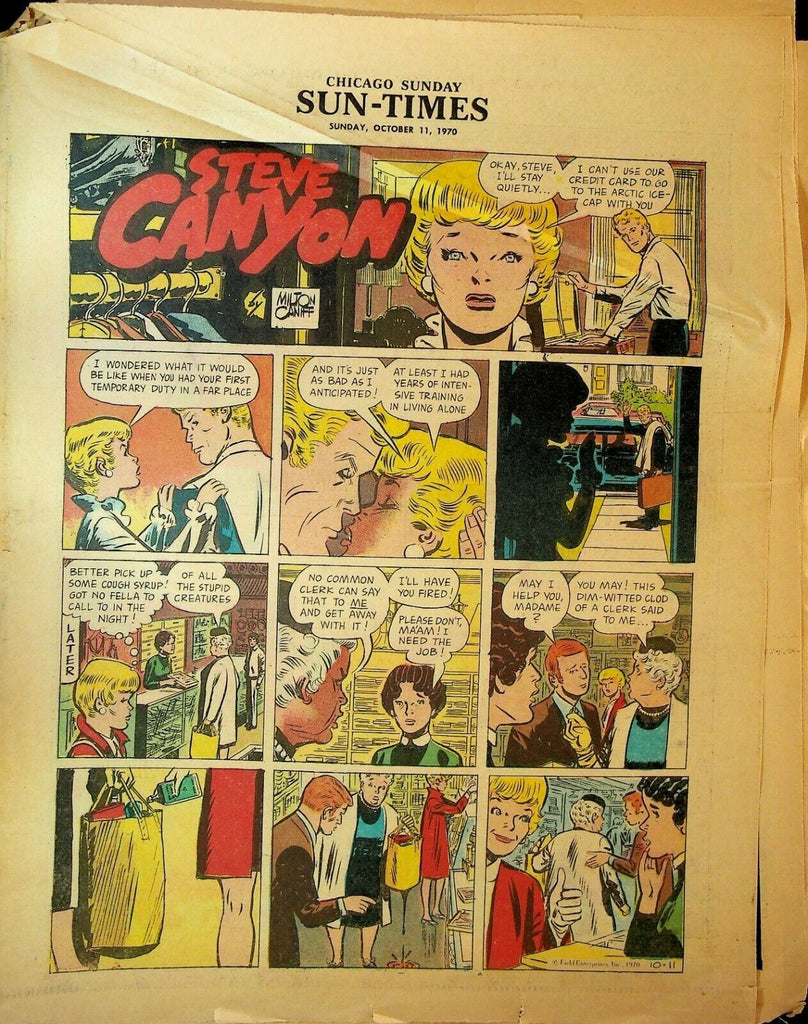 Chicago Sunday Sun-Times Comic Section October 11 1970 Steve Canyon Mary Worth