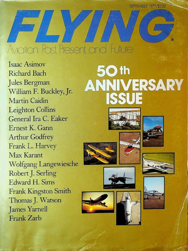Flying Magazine September 1977 Isaac Asimov Richard Bach Ernest Gann