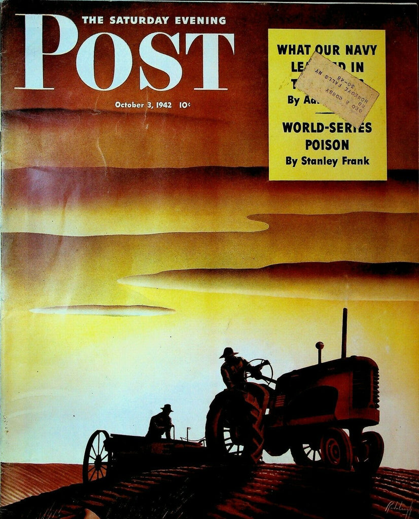 Saturday Evening Post October 3 1942 Bataan World Series Negro Spirituals