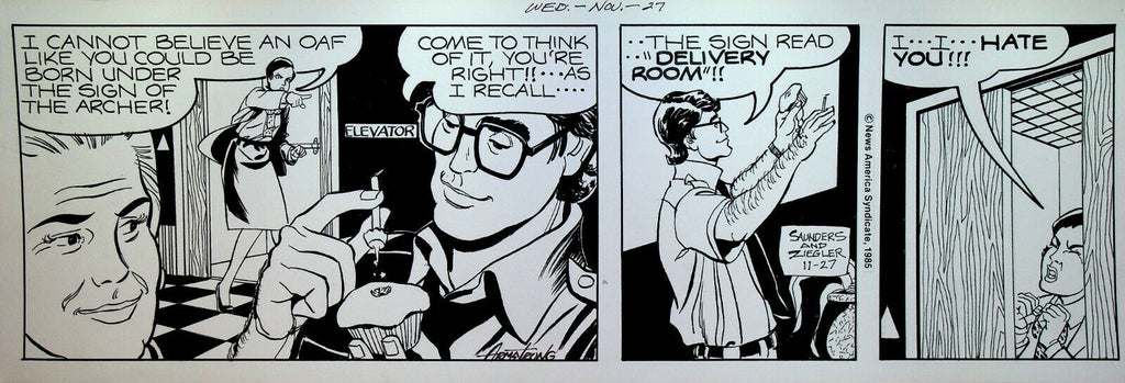 Mary Worth Original Comic Strip Art Allen Saunders Bill Ziegler November 27 1985