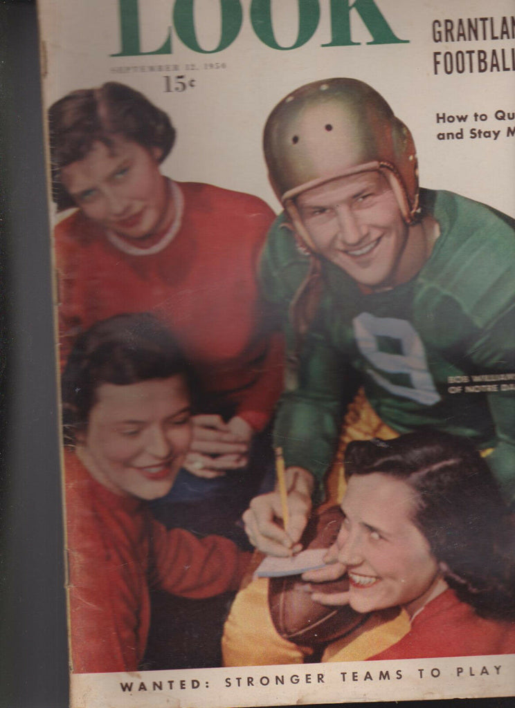 Look Magazine September 12 1950 Bob Williams Notre Dame John Jones