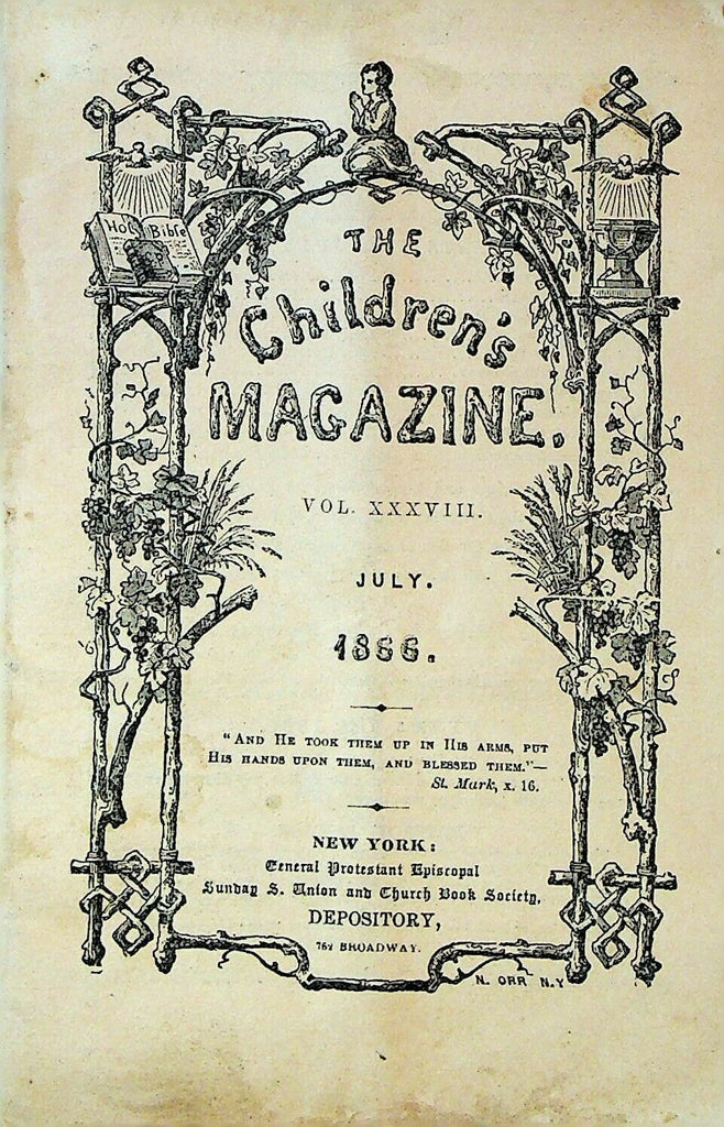 The Children's Magazine July 1866 Alexandre Boucher Violin Barnes Church London
