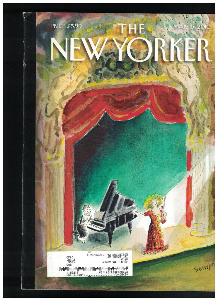 New Yorker March 15 2010 JJ Sempe Timothy Geithner Esperanza Spalding