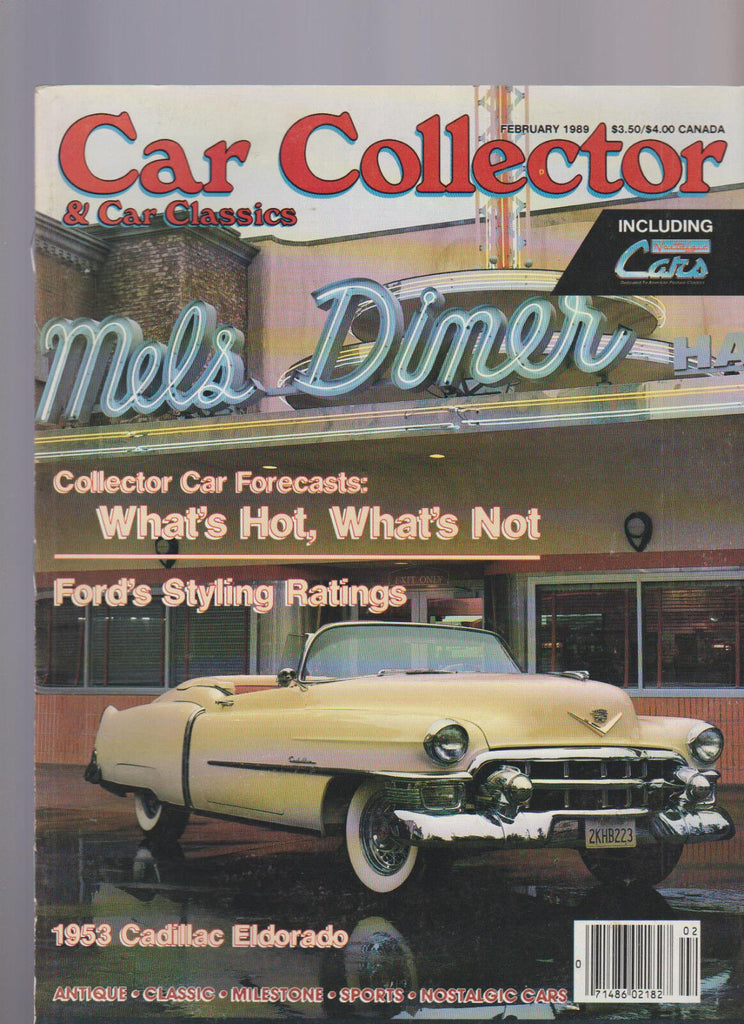 Car Collector & Car Classics February 1989 Ford 1953 Cadillac Eldorado
