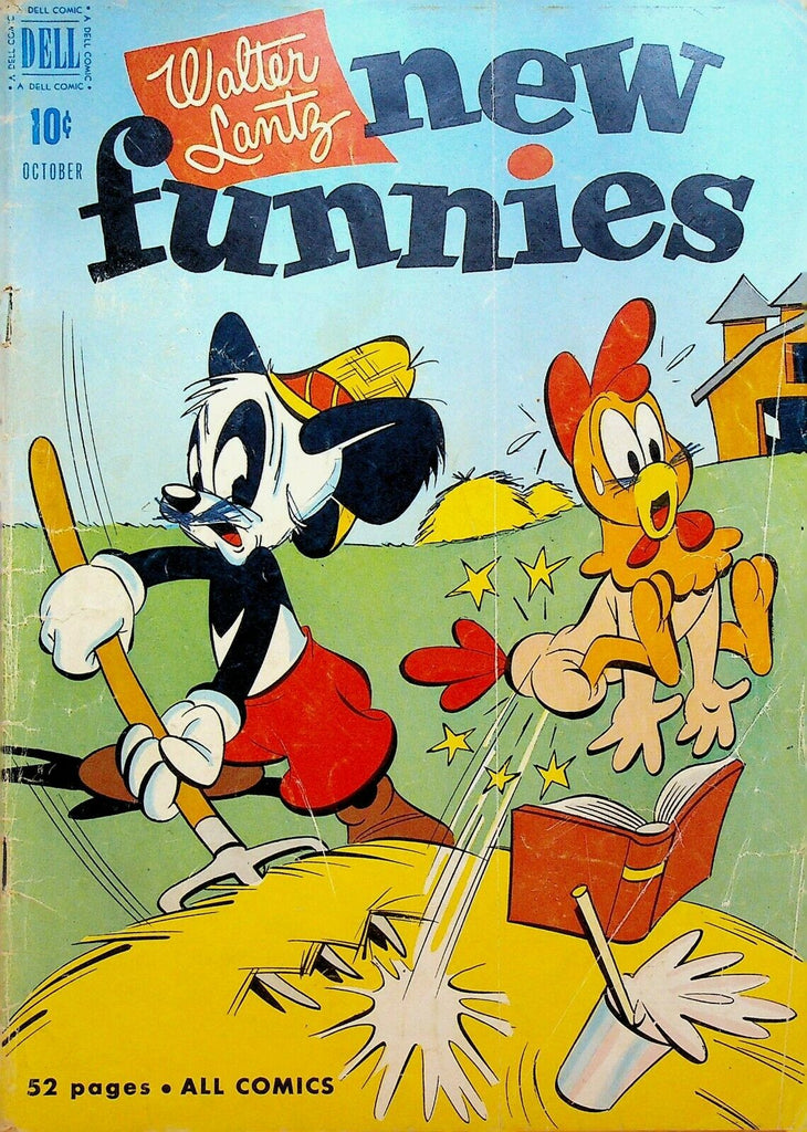 New Funnies 176 Dell Comics 1951 Woody Woodpecker Andy Panda Farming