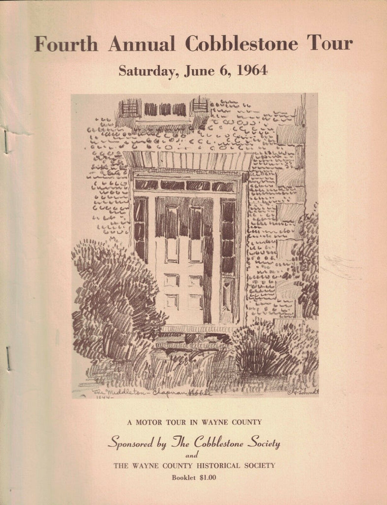 Cobblestone Society Tour Wayne County NY Program June 6 1964 4th Annual