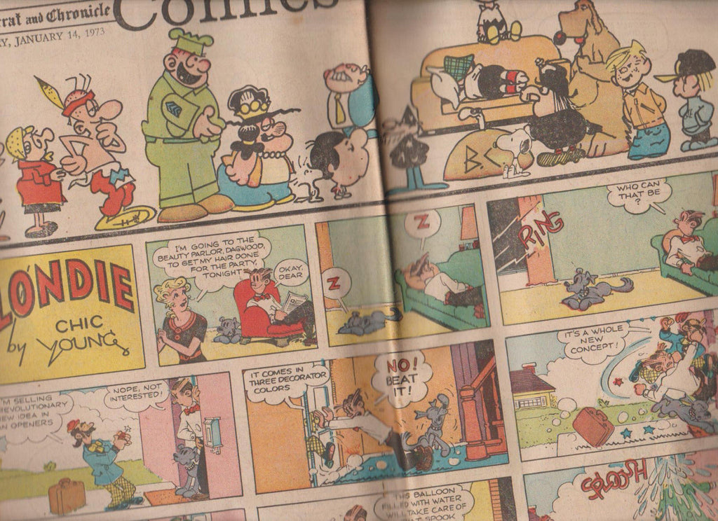 Sunday Comics January 14 1973 Rochester Democrat & Chronicle Blondie Peanuts