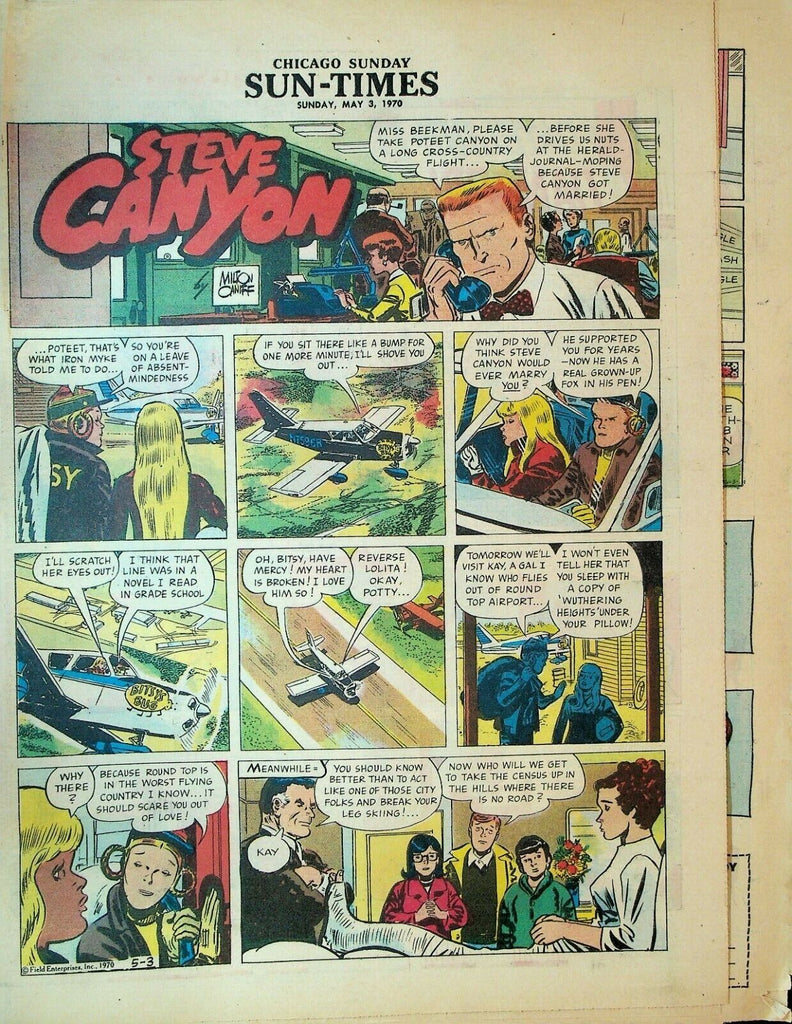 Chicago Sunday Sun-Times Comic Section May 3 1970 Steve Canyon Mary Worth