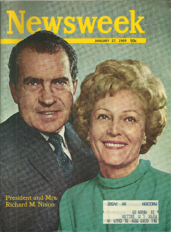 NEWSWEEK Magazine President & Mrs Richard Nixon January 27 1969