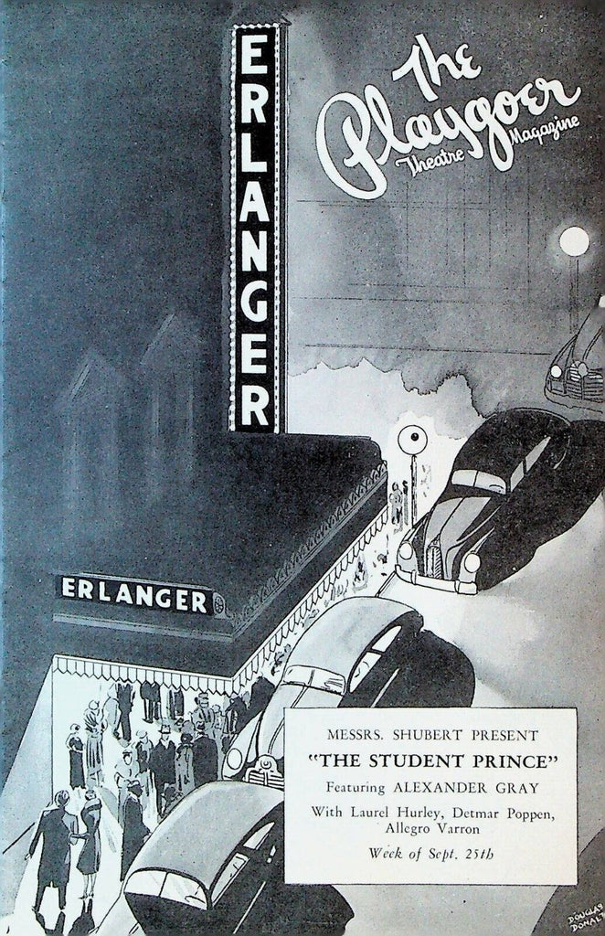 The Student Prince Playgoer September 25 1944 Alexander Gray