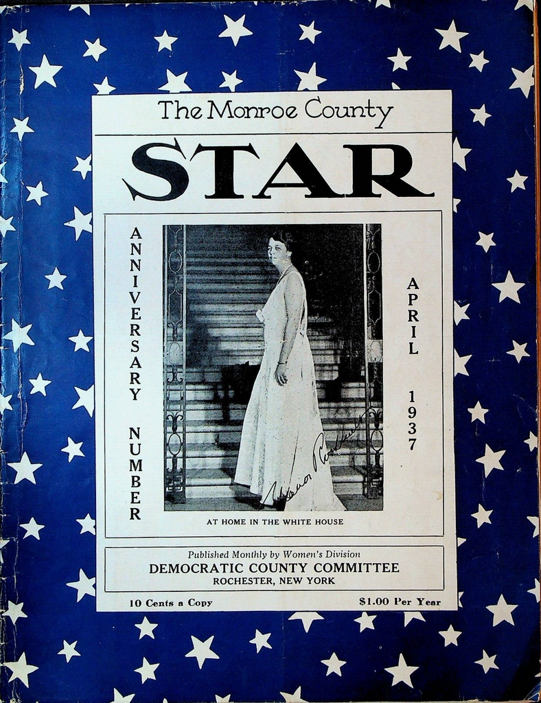 Monroe Star April 1937 Rochester NY Democratic Committee Eleanor Roosevelt