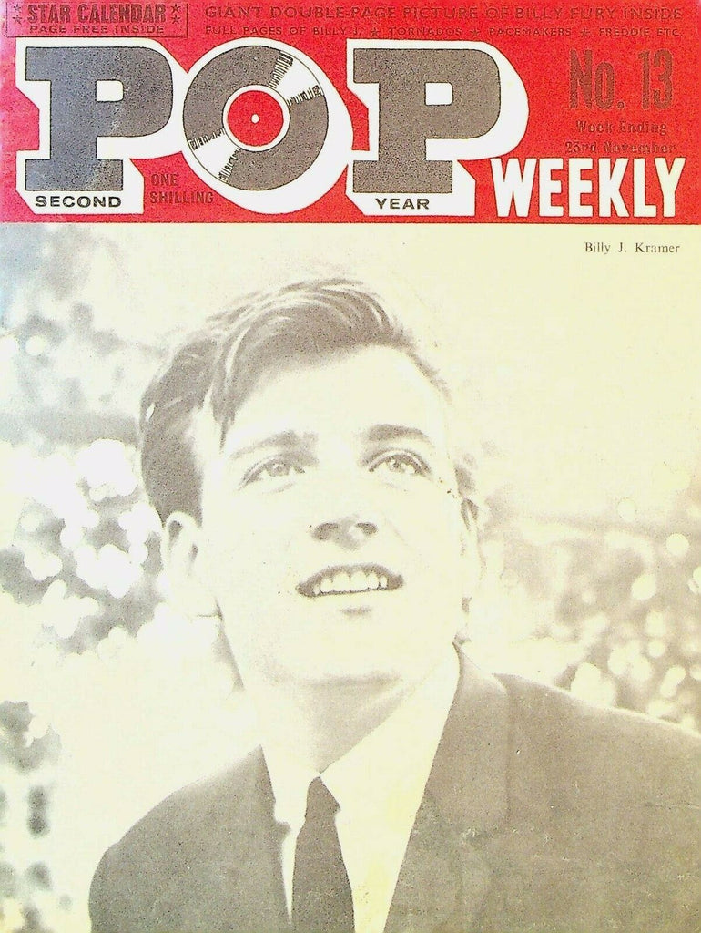 Pop Weekly #13 November 23 1963 Billy Fury Rolling Stones Freddie & Dreamers