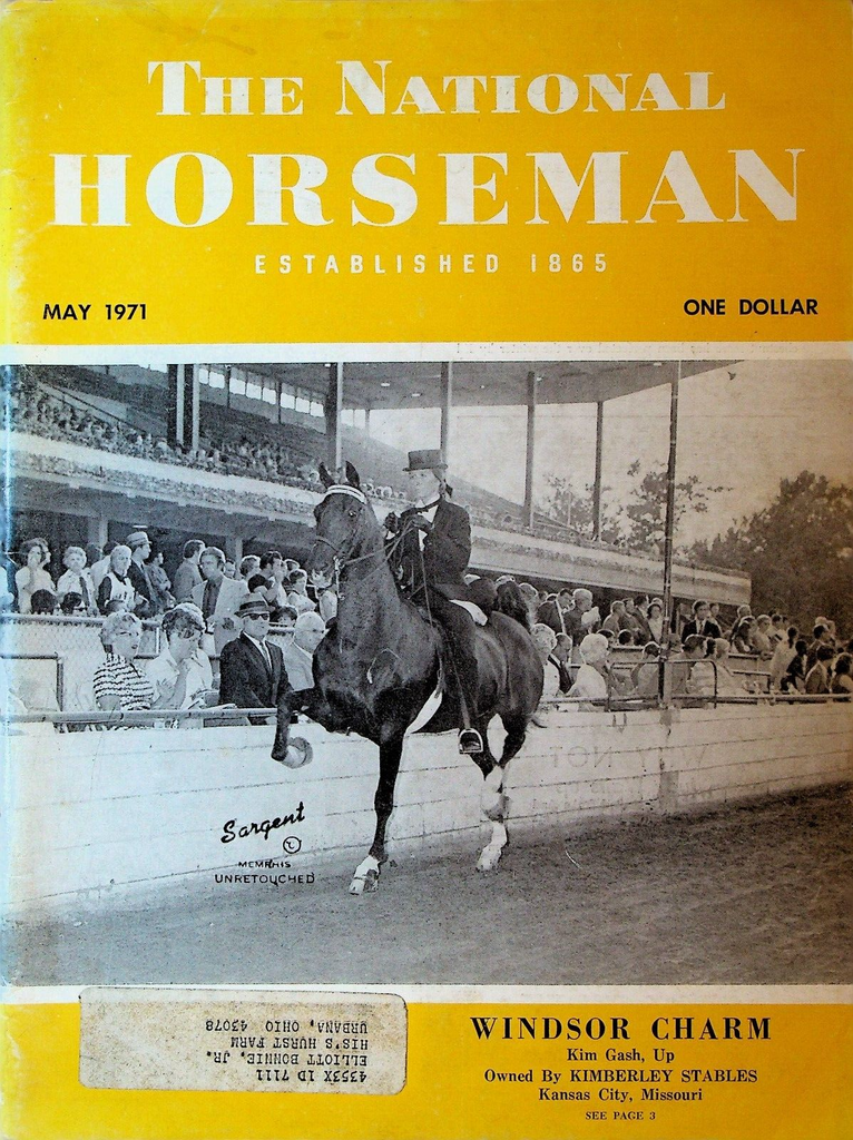 The National Horseman May 1971 Windsor Charm Kimberley Stables Kansas City