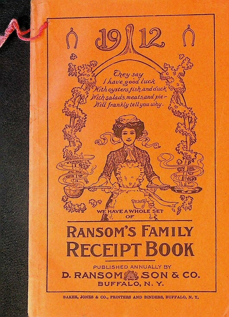 Ransom's Family Receipt Book 1912 D Ransom Son Buffalo AB Hogan Java Village NY