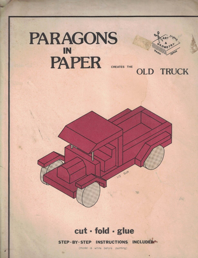 Paragons in Paper creates the Old Truck (1982) Cut Fold Glue Craft