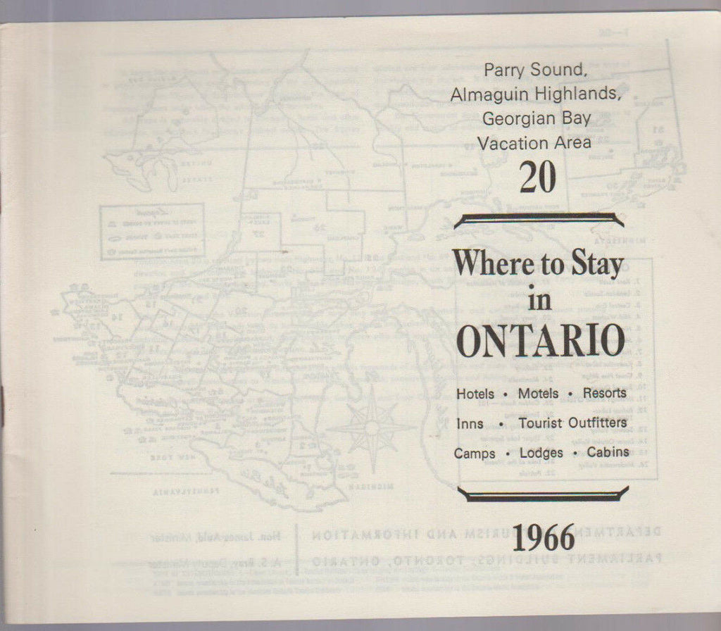 Where to Stay in Ontario Canada #20 1966 Parry Sound Almaguin Highlands