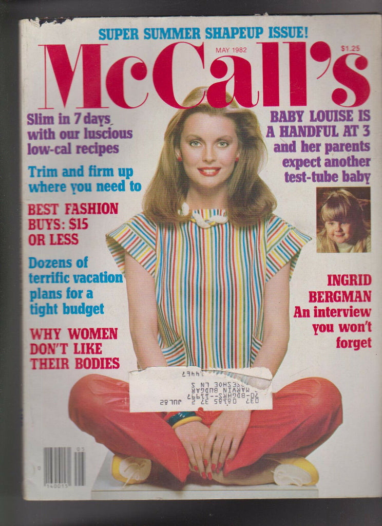 McCall's Magazine Ingrid Bergman Baby Louise Test Tube Baby May 1982