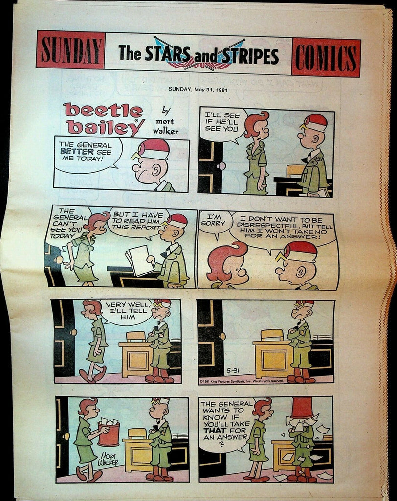 Stars & Stripes Sunday Comics Section May 31 1981 Amazing Spider-Man