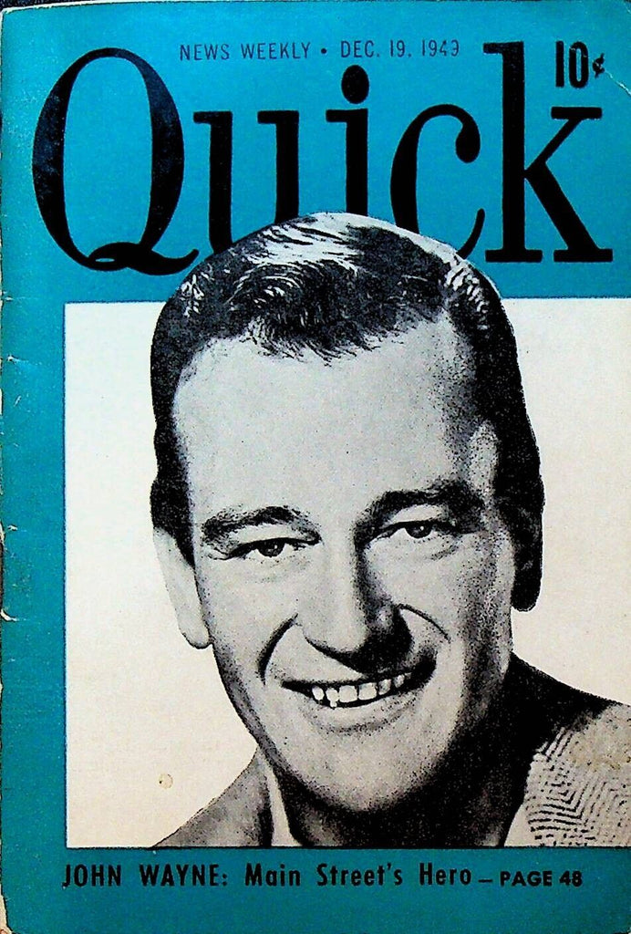 Quick Magazine December 19 1949 John Wayne Joe Louis Liz Taylor Jerry Lewis