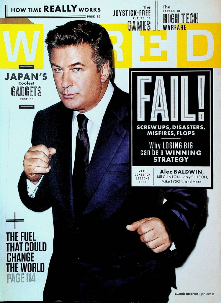 Wired Magazine January 2010 Alec Baldwin Mike Tyson Bill Clinton Dixie Randock