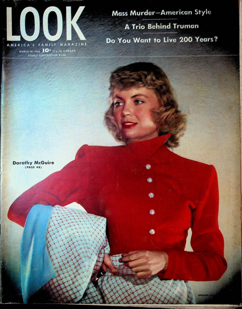 Look Magazine March 19 1946 Dorothy McGuire Jackie Robinson Branch Rickey