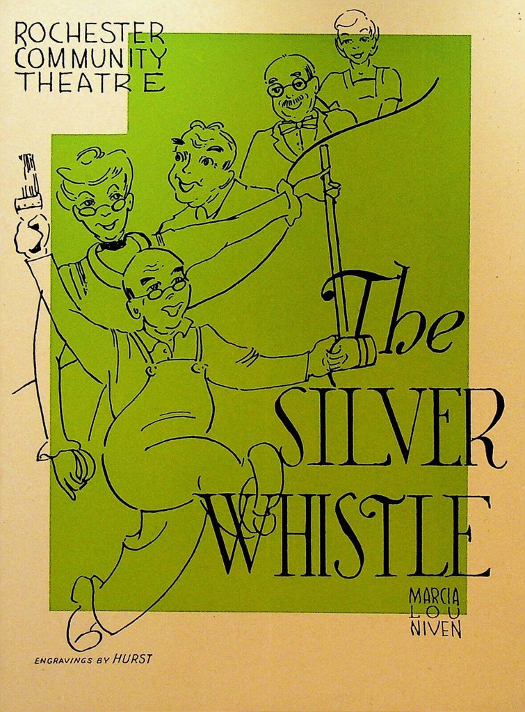 The Silver Whistle Playbill October 7 1951 Genesee Valley Players Rochester NY