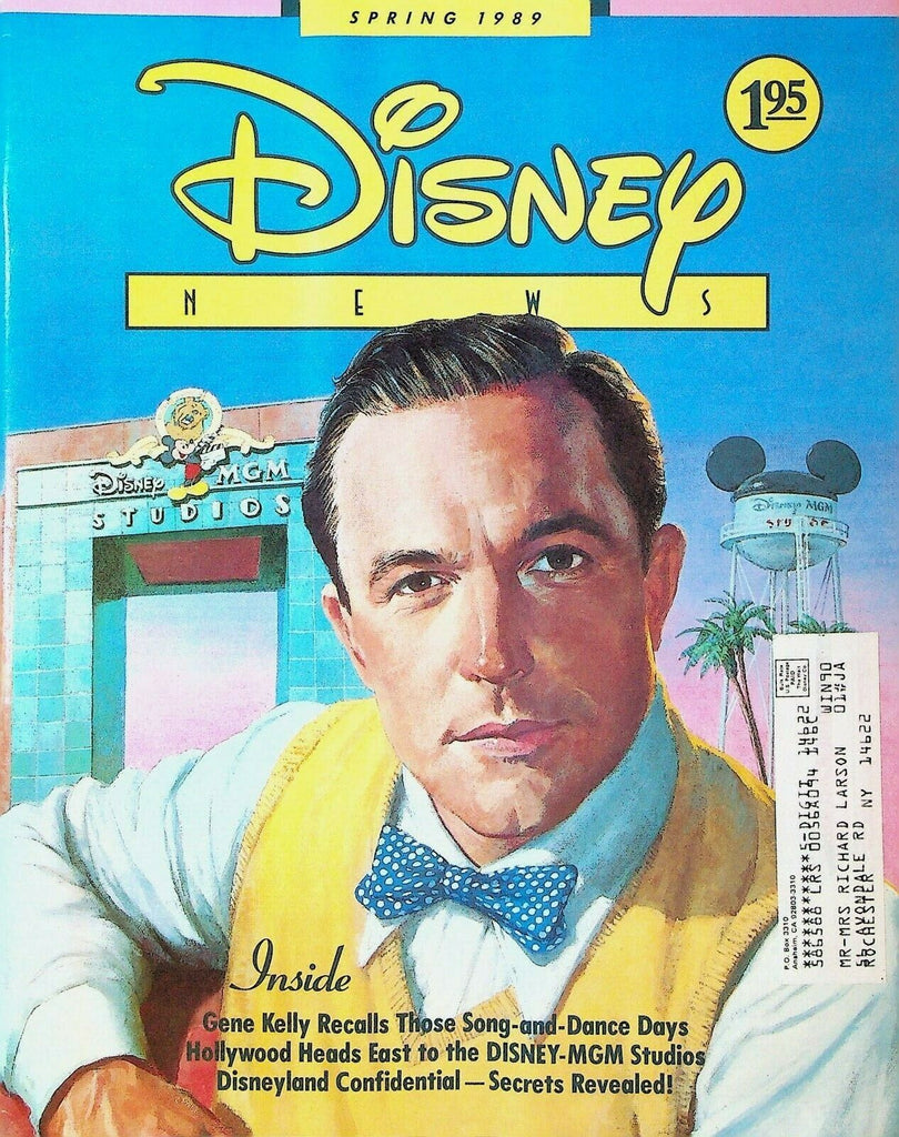 Walt Disney News Magazine Spring 1989 Gene Kelly Roger Rabbit Fantasia