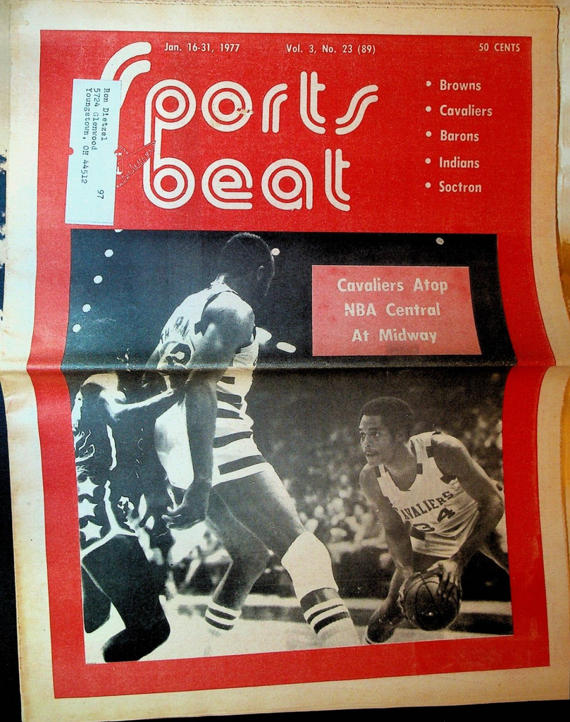 Sports Beat Magazine January 16 1977 Cleveland Cavaliers